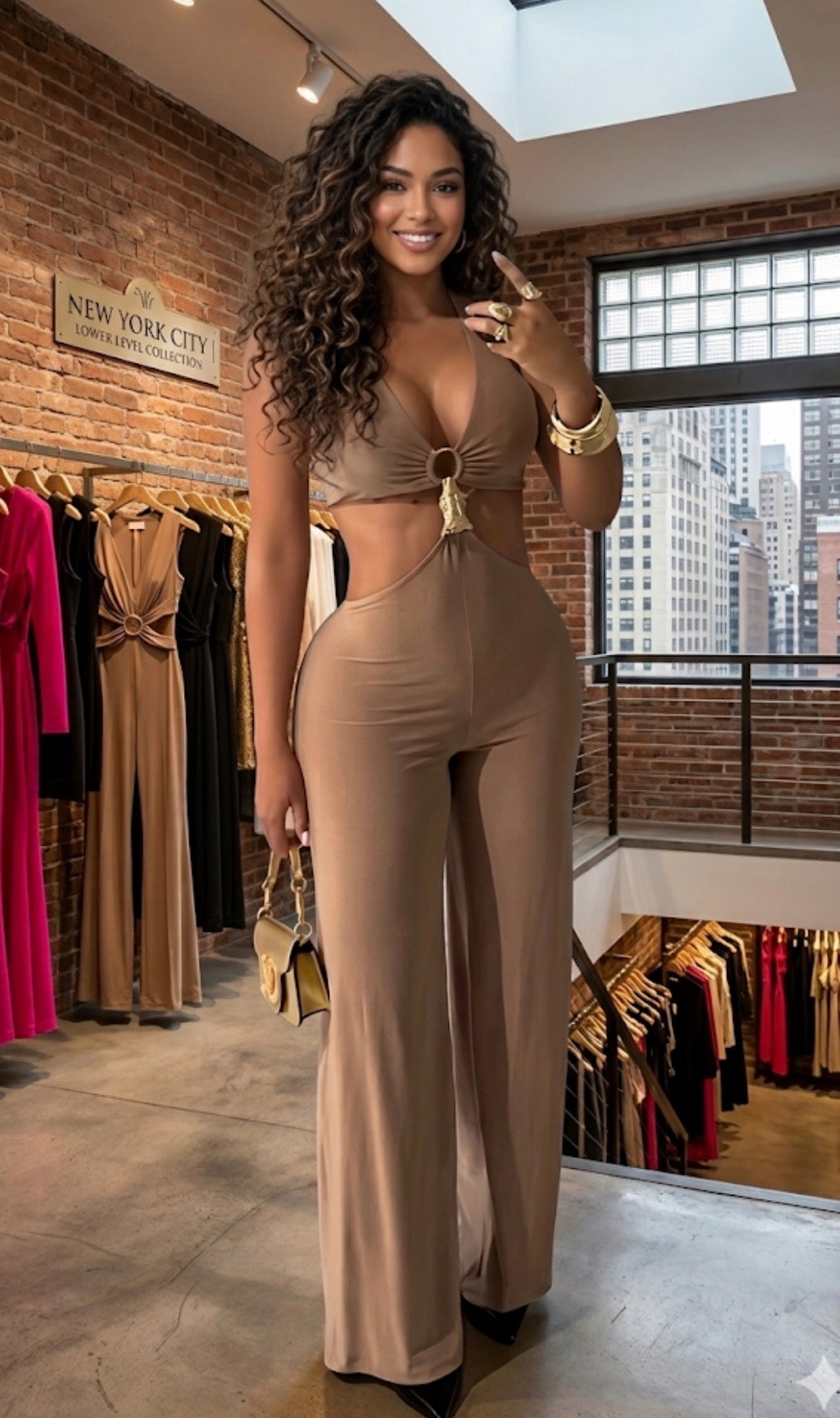Mocha Elegant & Sexy Jumpsuit