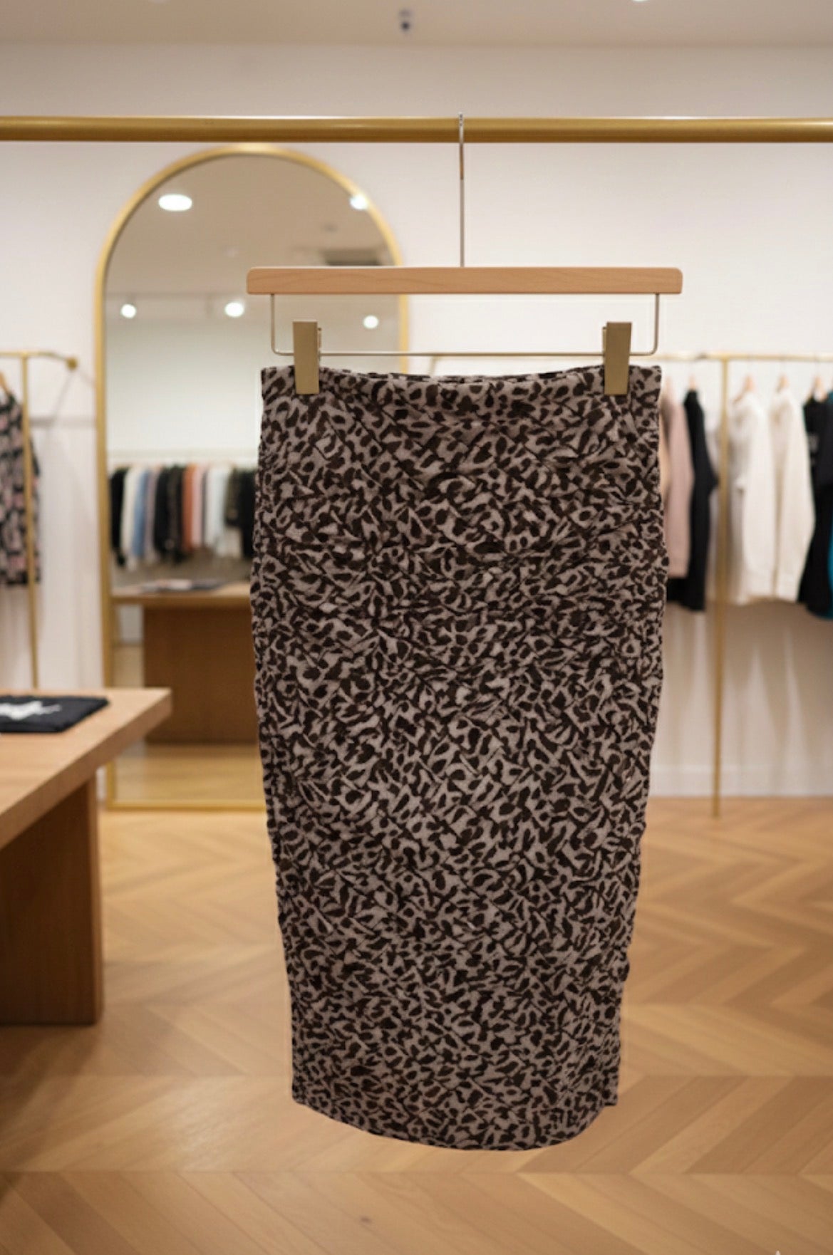 Edgy Chic Moca Mini Skirt