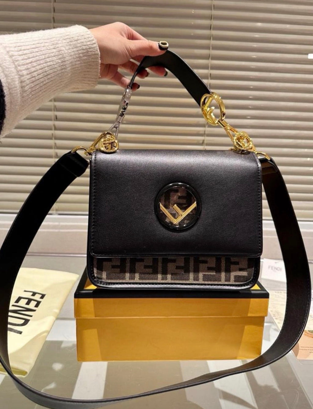 Black Valentina Purse bag