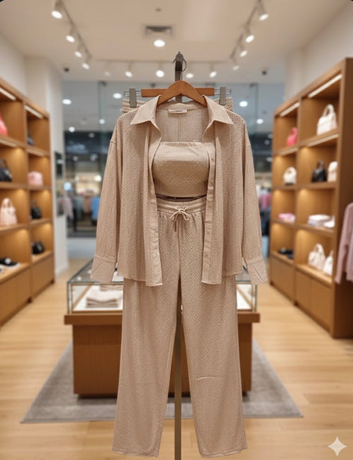 Beige shirt and pant Set
