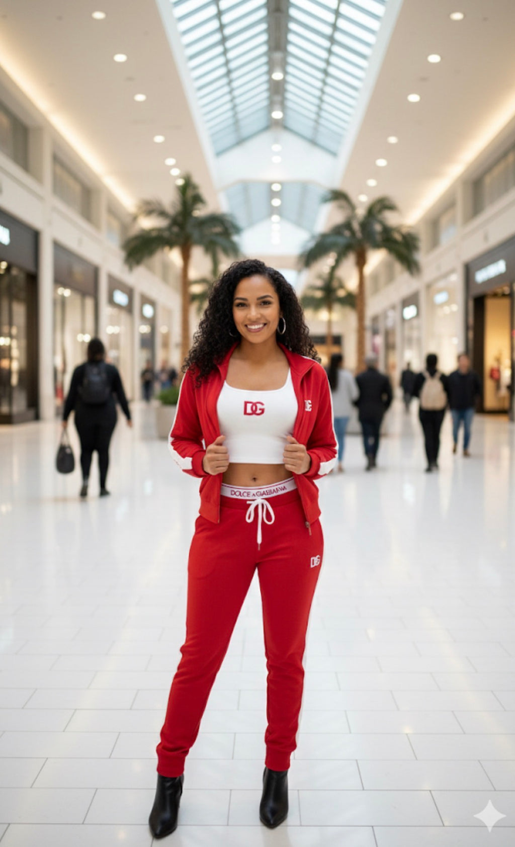 Red and White Sport Set