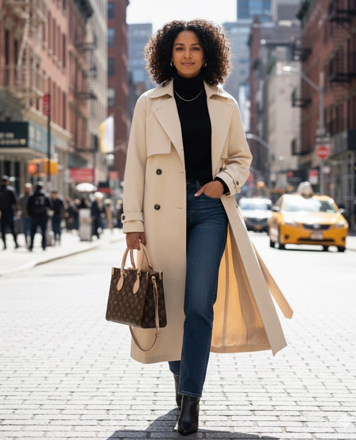 LV bag with small wallet