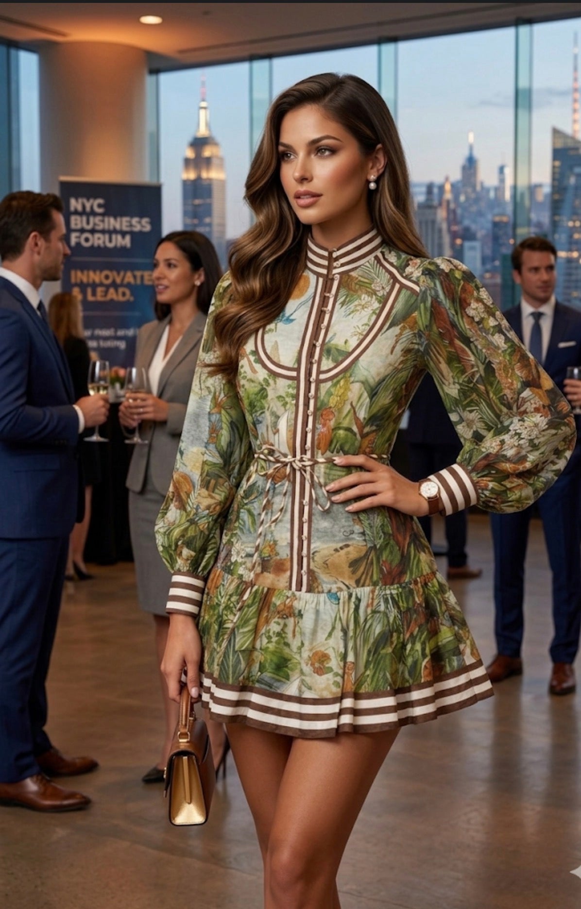 Green Elegant Jungle dress