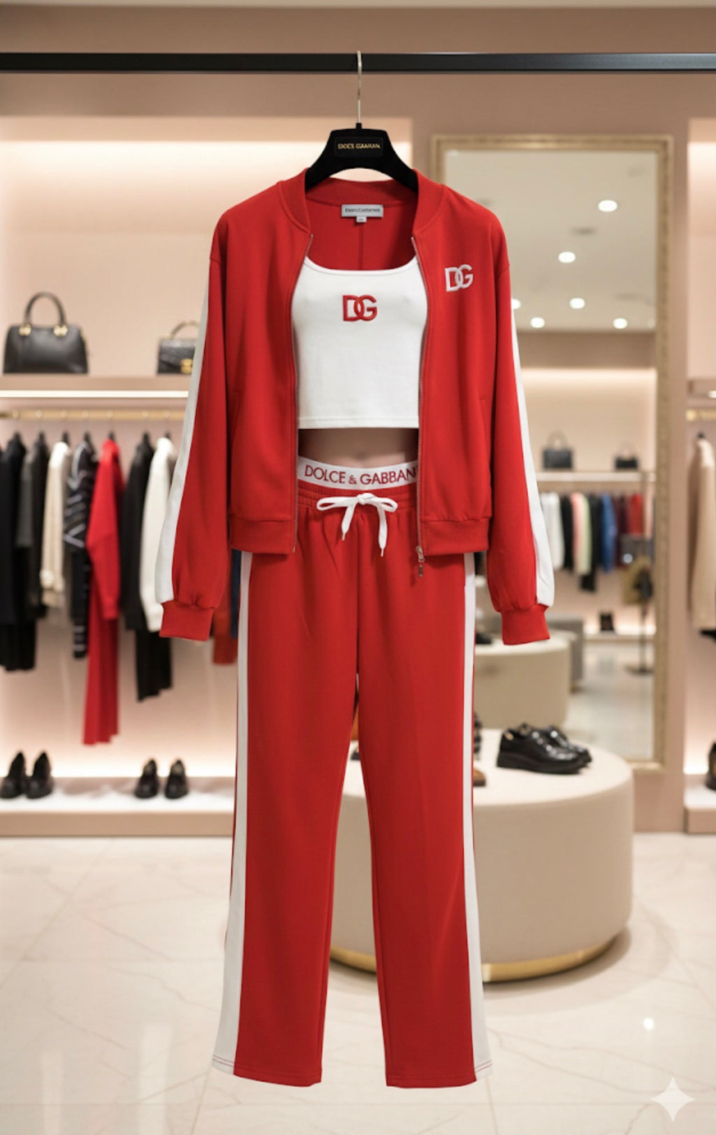Red and White Sport Set