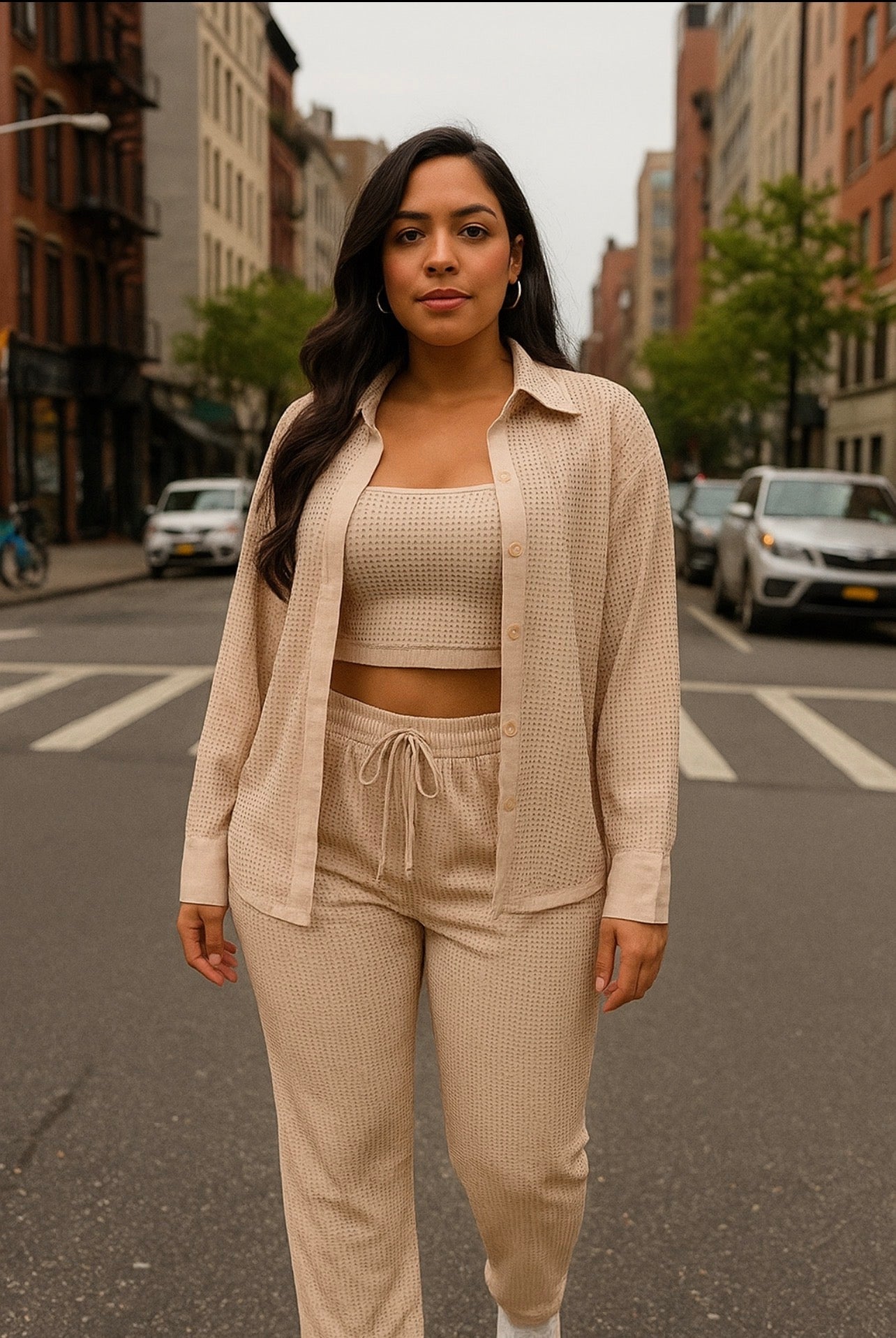 Beige shirt and pant Set