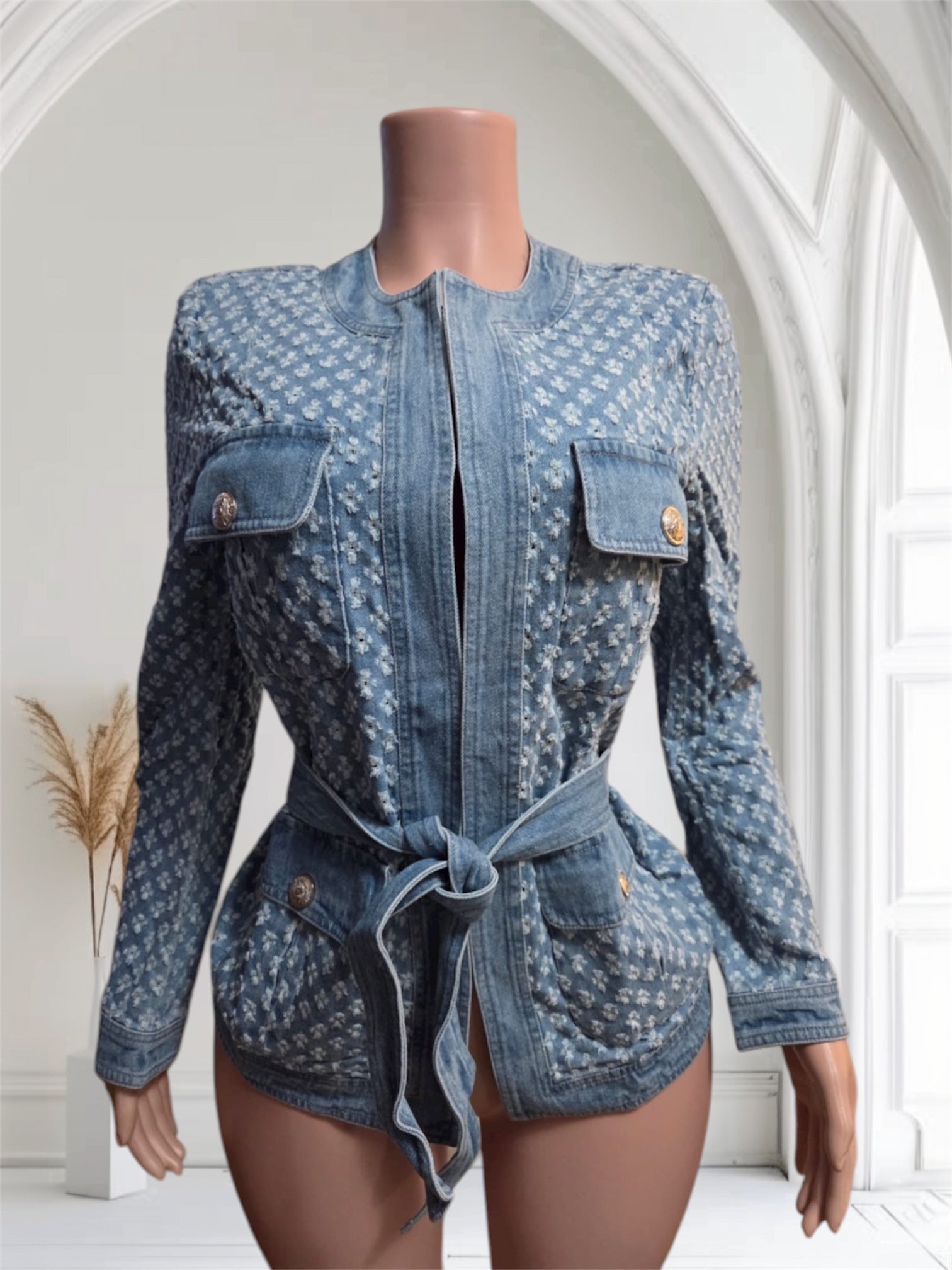 Denim pocket t shirt Top