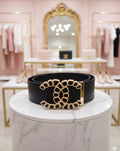 Black & gold  modern belt