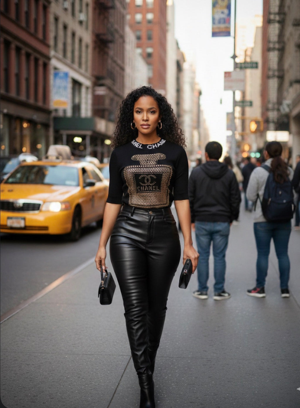 Black Chanel Top with gold details