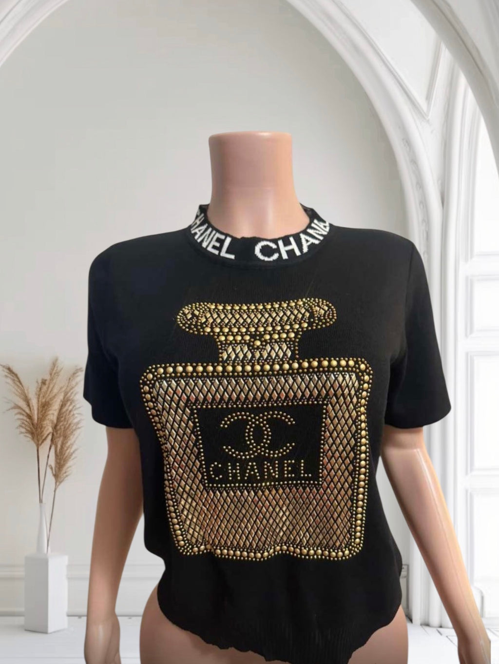 Black Chanel Top with gold details