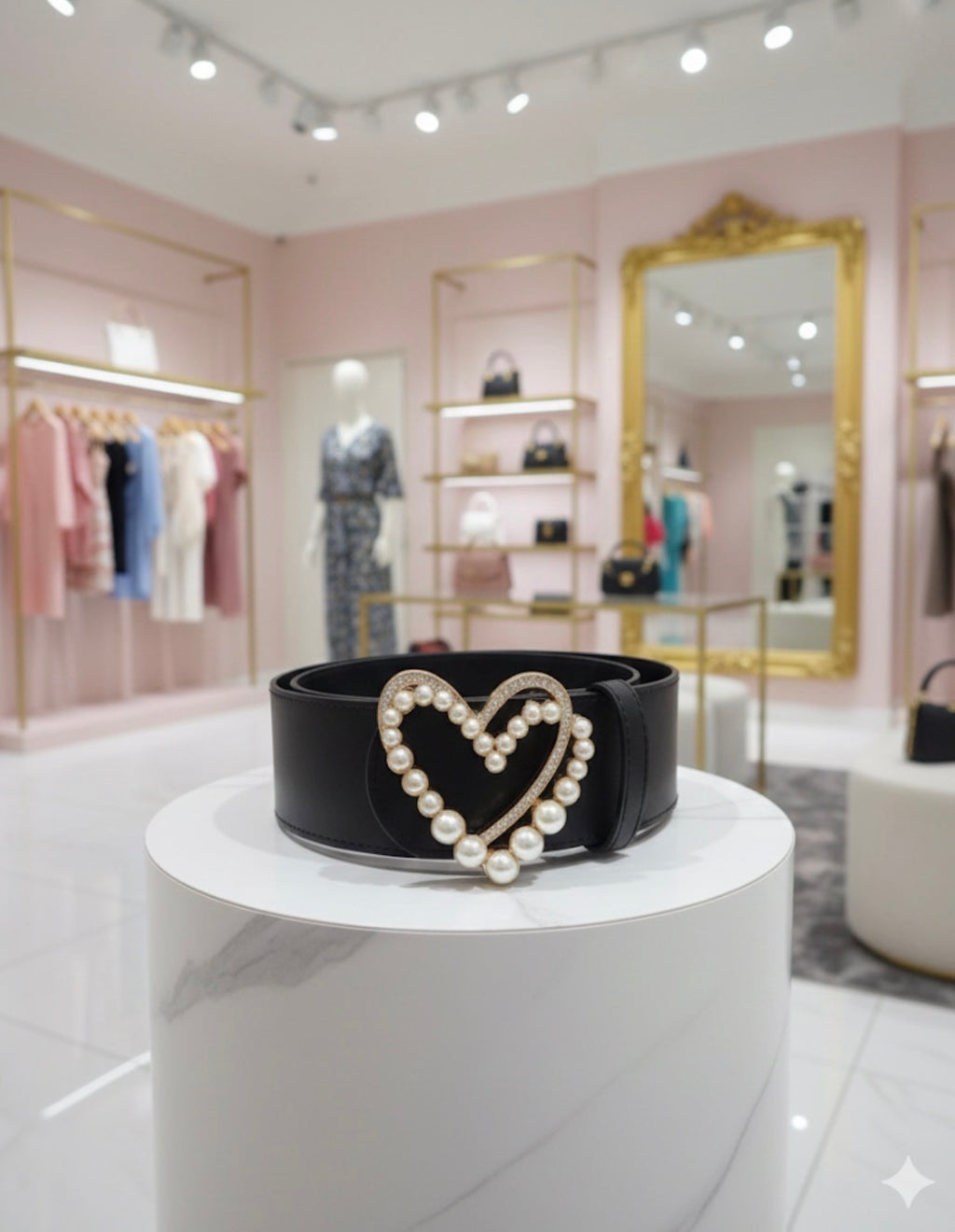 Pearl heart black Belt