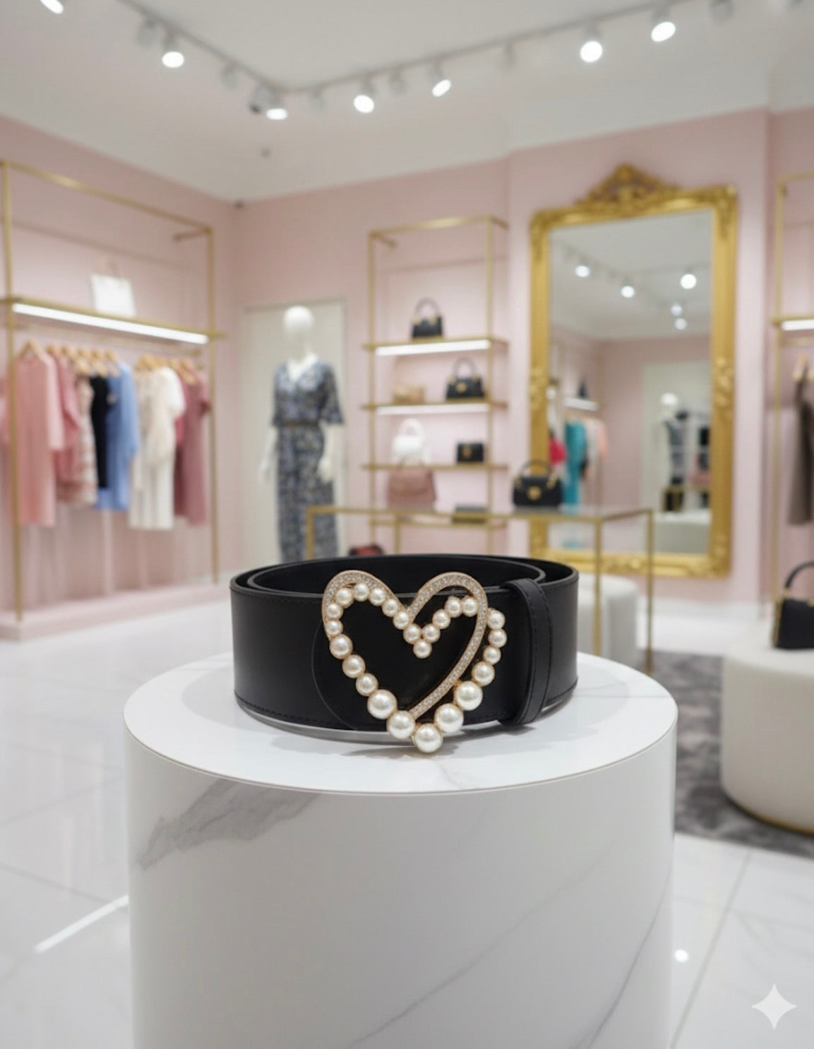 Pearl heart black Belt