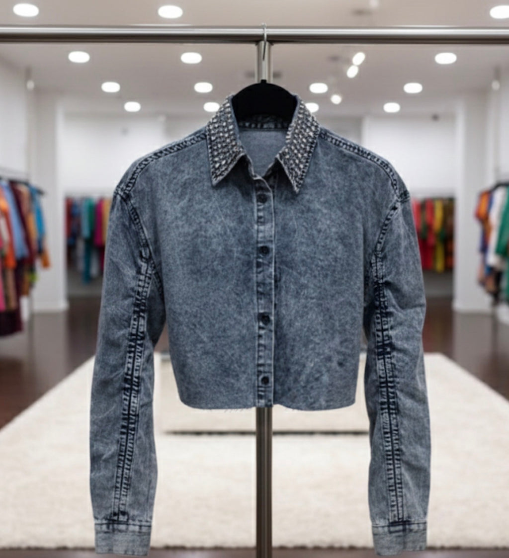 Denim Shirt with little stones