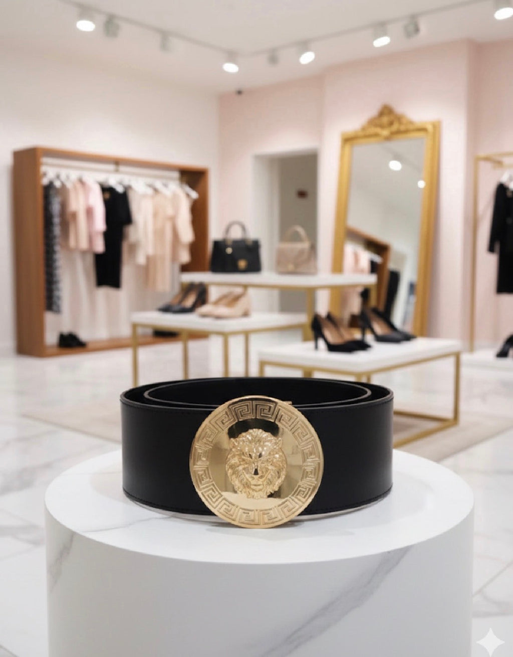 Black and Gold Lyon small belt