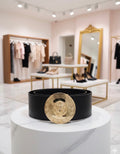 Black and Gold Lyon small belt
