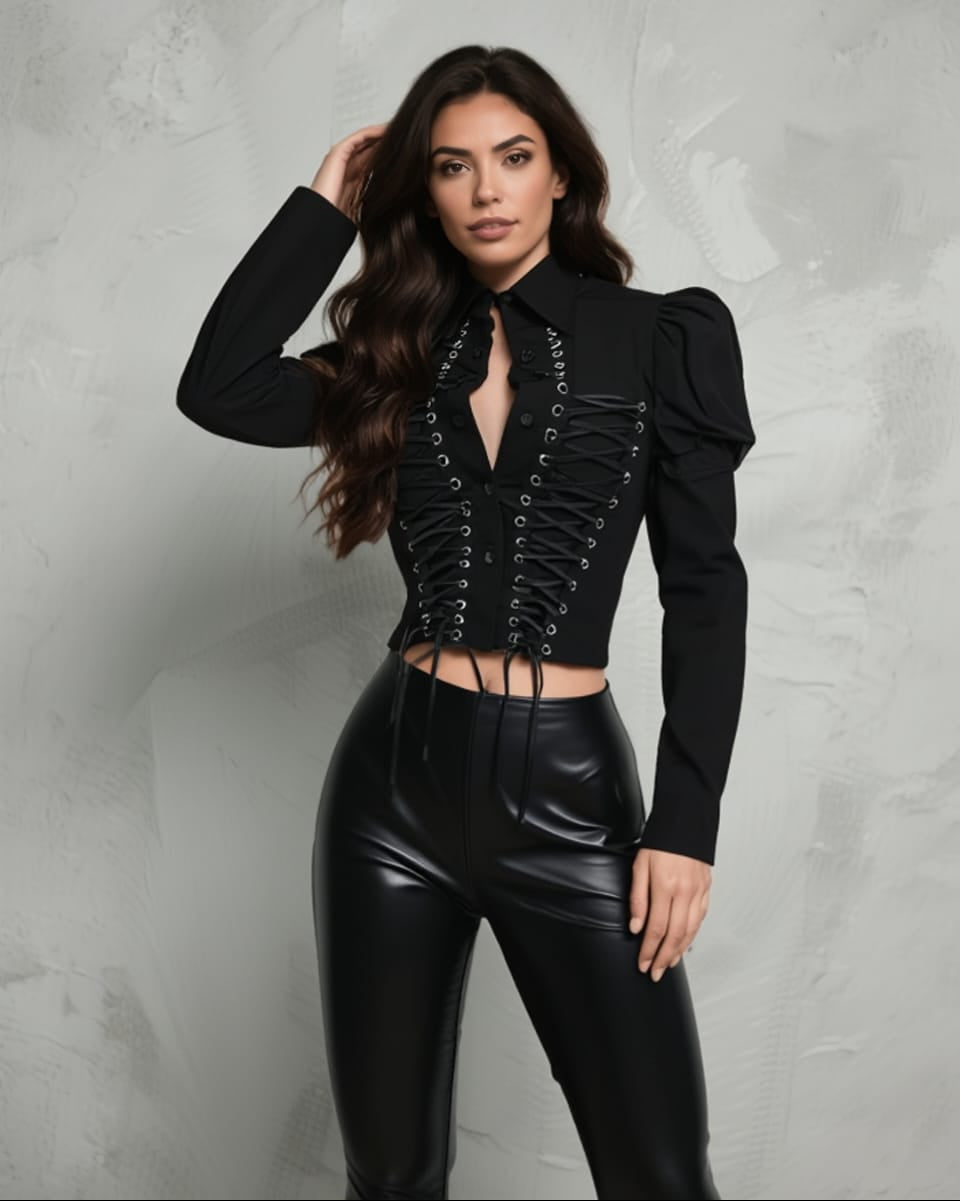 CORSET INSPIRED LACE BLOUSE