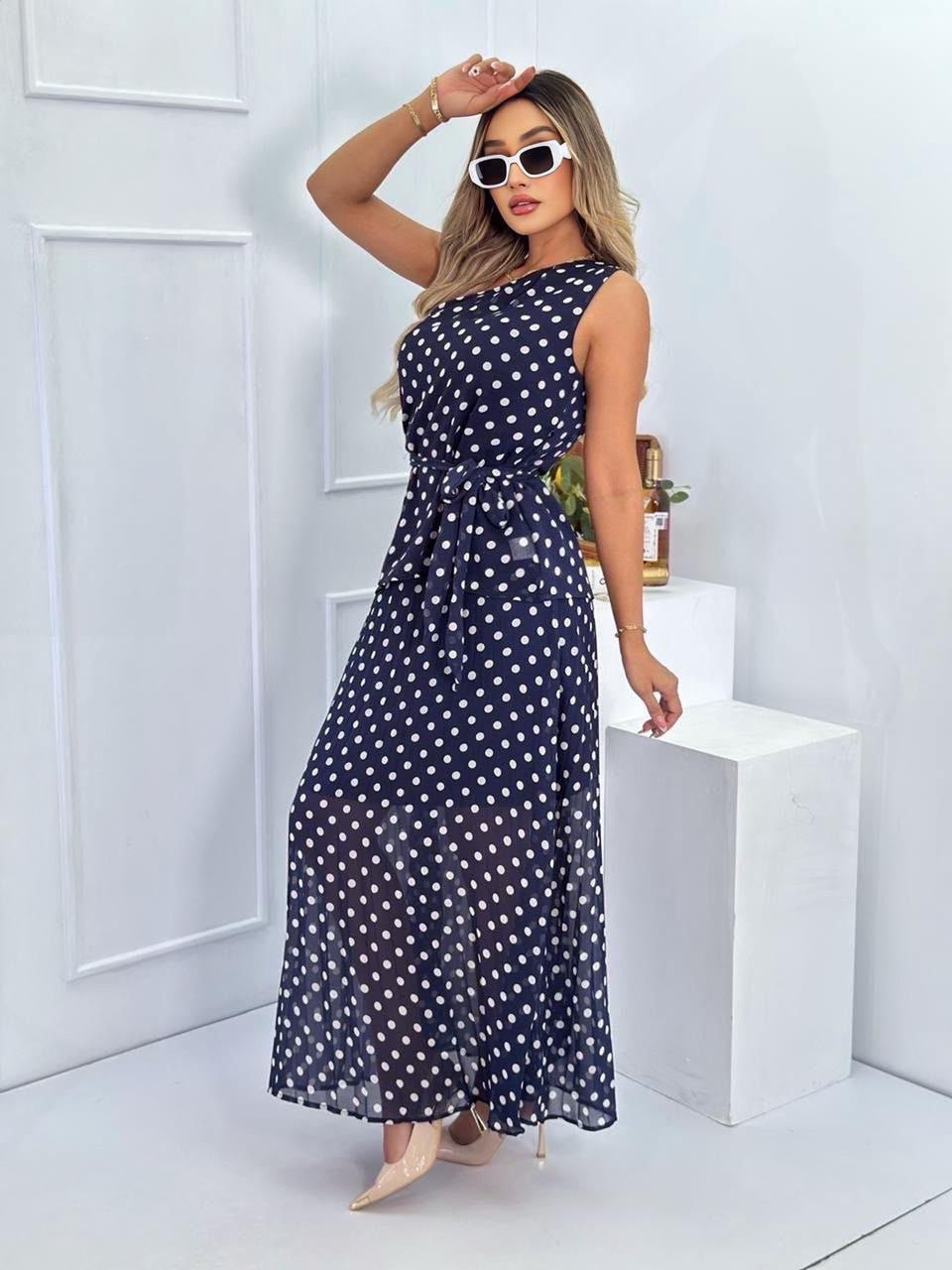 POLKA DOTS MAXI DRESS