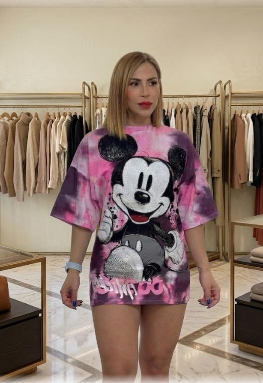 PINK MICKEY OVERSIZE T-SHIRT