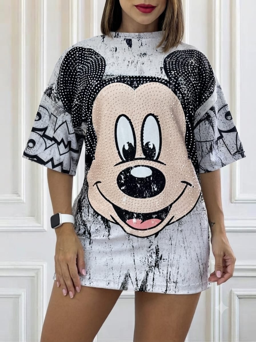 MICKEY FACE OVERSIZE T-SHIRT