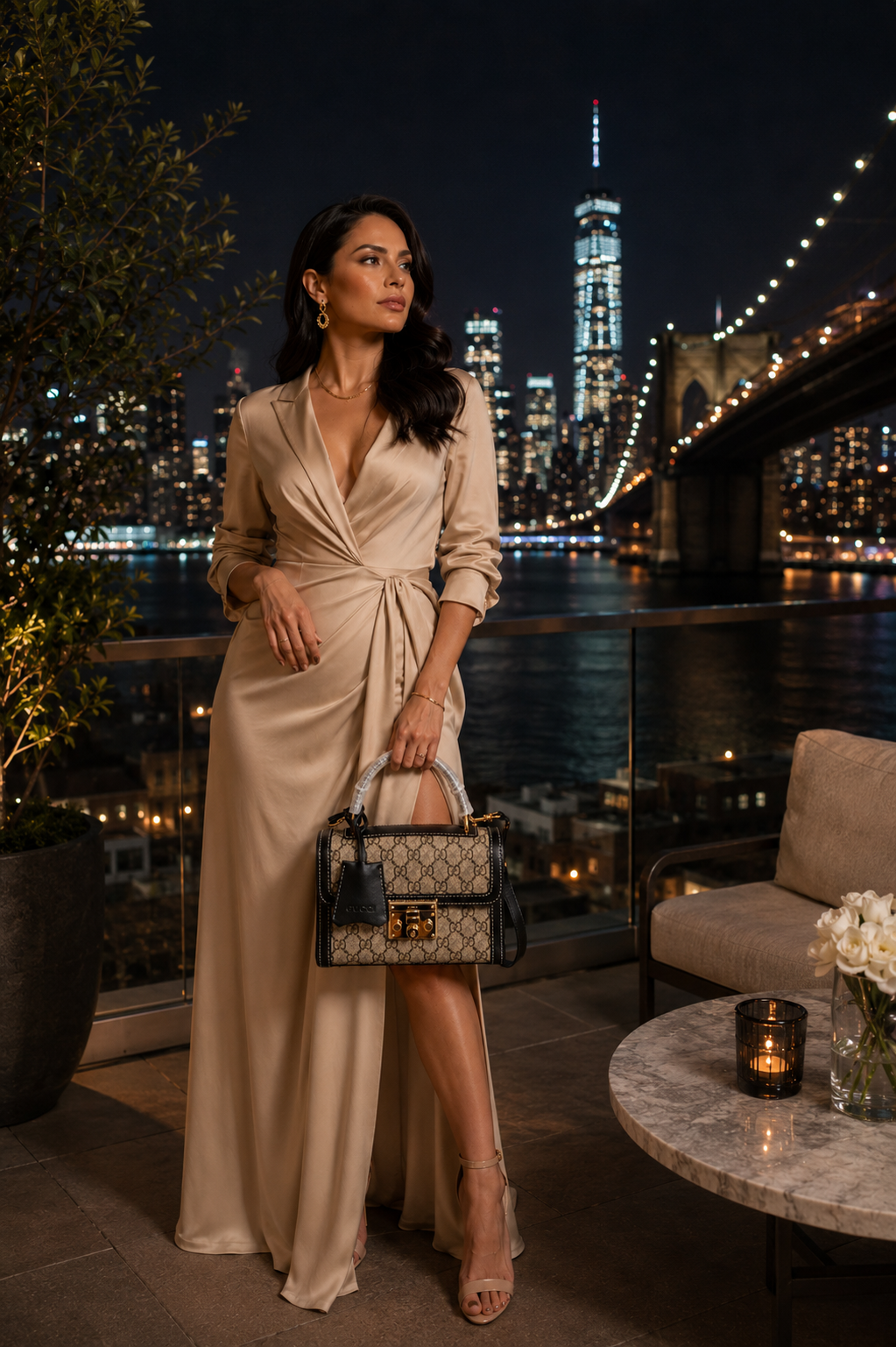 BLACK & BEIGE SMALL BAG